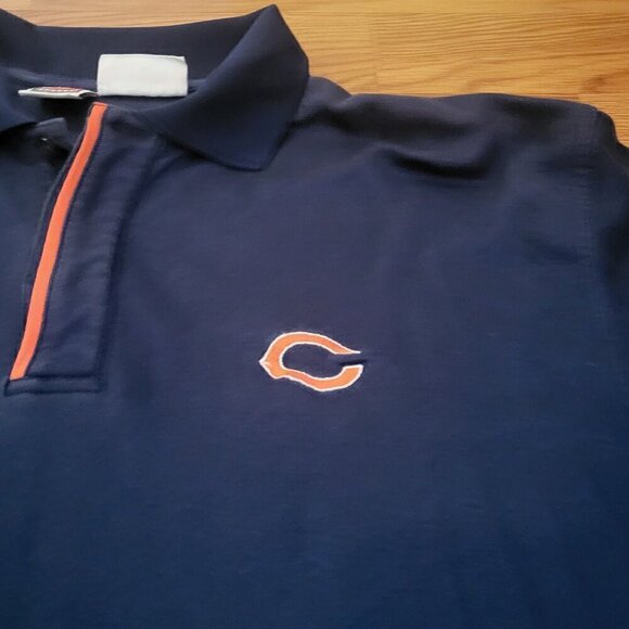 VINTAGE Chicago Bears Shirt Men's XL Blue Nike PRO LINE 1990s Polo NFL Football - Picture 4 of 15